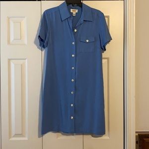 Blue Button Down Dress